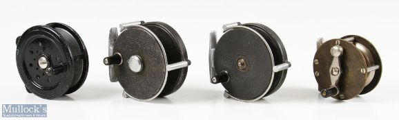 Collection of Canadian and English fly reels (4) - Lawson Machine Works Montreal Canada 