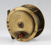 Early London Made Brass Reel: J MacGowan Makers, 7 Bruton St, Berkeley Square London Hercules