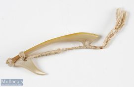 Interesting Pacific Coast handmade mother o'pearl Halibut bait - overall 3.75