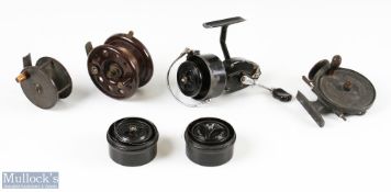 Mitchell 300 Fixed Spool LHW Reel plus 2 cased spare spools; Allcocks Redditch Stanley Threadline