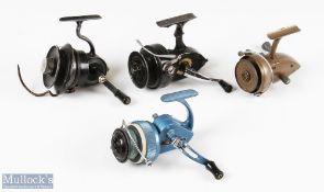 Collection of various fixed spool reels (4) J W Young & Sons 
