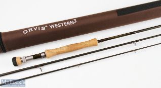 Orvis Western 107-3 Tip Flex Carbon Fly Rod, 10' 3pc line 7#, carbon insert reel seat, fighting