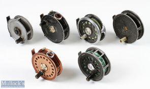 Good Cross Section of Trout Fly Reels (6) Milward Made in England 'Flycraft