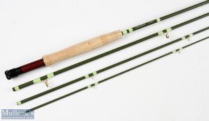 Alan Riddell Newton Abbot Carbon Fly Rod, 9' 4pc line 5#, satin green finish, titanium nitride-