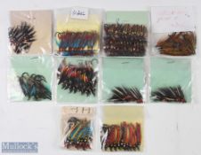 Assorted Salmon Flies including: 8 doz Blue Doctor (size 12), 4 doz Silver Doctor (size 4), 1 doz