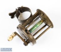 Vic Brass Collar Winch wide drum multiplying reel - 1 7/8