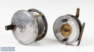 2x C Farlow & Co Patent Alloy Reels - Patent No. 3021 4.25