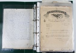 Walter Stanley Archive featuring Allcock letter head typed letters to Mr Walter Stanley, selection