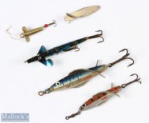 Selection of various Hardy Bros lures features 3nos Model Fly Minnows, ¾