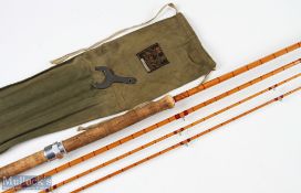 Hardy Alnwick The Wye Palakona Salmon Split Cane Fly Rod, 11' 3pc plus spare tip, 17