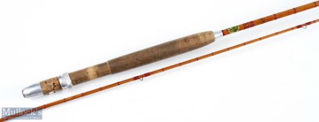 Edgar Sealey England Octopus Brand Split Cane Fly Rod, 9' 2pc, red agate butt ring, tip ring