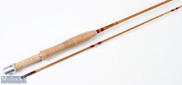 Alan Riddell Newton Abbot English Split Cane Brook Fly Rod, 7'6