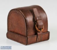 PD Malloch of Perth D Block leather reel case internal length 3 ½