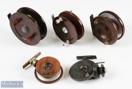 Selection of different type of reels (5) Allcock Stanley Threadline Reel just catches slightly;
