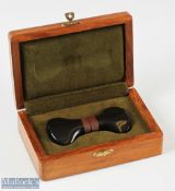 Shotgun Pair of Turnscrew Tools made of Buffalo Horn in wooden case 15cm x 10cm,