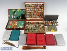 Quantity of Flies and Fly Boxes featuring 11x Fly Boxes comprising 1x wood fly box 11