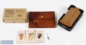 Hardy Bros 'The Test' (Montagu) black Japanned fly box with dry fly compartments and transparent