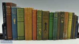 Assorted Fishing Books features The Way of a Trout with a Fly, Handbook of Fly Tying HB, Lake