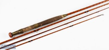 Robertson Glasgow Bonval Split Cane/Whole Cane Fly Rod 3pc plus spare tip, 24