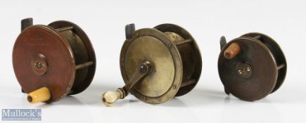 3x interesting brass reels - good unnamed 3