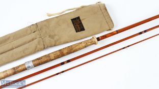 J S Sharpe Ltd Aberdeen, Split Cane Sea Trout Rod, 11' 3pc 16