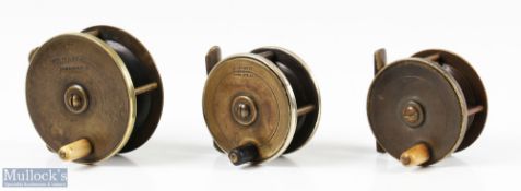 Early English Named Brass Reels (3) Foster Bros Ashbourne 3