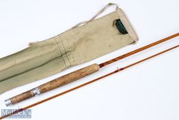 Hardy Alnwick The CC De France Palakona Split Cane Fly Rod, 8' 2pc, line 5# alloy sliding reel