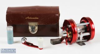 ABU of Sweden Ambassadeur No 5000C Multiplier reel with bottle spares/oil, in original case, runs