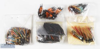 Quantity of Salmon Flies Doubles including 5 doz Stinchar Stoats (size 4), 2 doz Green Highlander (
