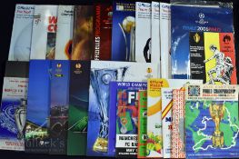 Selection of European Final football programmes from 1970s onwards features World Cup and World Club