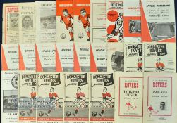 Selection of Doncaster Rovers home match programmes to include 1951/52 Brentford, 1952 International