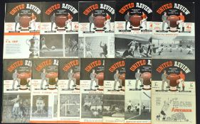 Selection of Manchester Utd v Preston NE match programmes 1947/48, 1948/49, 1951/52, 1952/53, 1954/