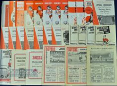 Selection of Doncaster Rovers home match programmes to include 1951/52 Hibernian (friendly), 1953/54