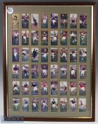 Chix Bubble Gum Football Trade Cards: Famous Footballers complete set of 48 Series One - framed