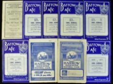 Selection of Barrow home match programmes to include 1951/52 Chester (tear to cover), 1953/54