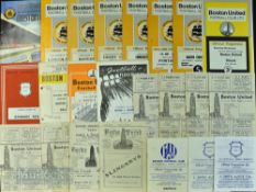 Selection of Boston Utd Midland League home match programmes, 1948/49 Grantham (ph), 1952/53