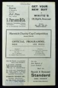 1934/35 Harwich Charity Cup final, Harwich & Parkeston v Stowmarket match programme 1st May 1935,