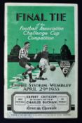 1933 FA Cup Final at Wembley Everton v Manchester City 29 April 1933 match programme; fair/good