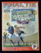 1924 FA Cup Final Football Programme at Wembley, Aston Villa v Newcastle Utd 27 April 1924 covers