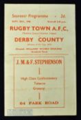 1946/47 Rugby Town v Derby County (FAC Winners 1946) friendly match programme 25 September 1946; 4