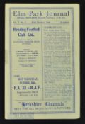 1946/47 Reading v Exeter City Div. 3 (s) match programme Volume no.1, issue no.1 26 October 1946;