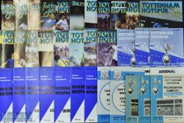 Selection of Tottenham Hotspur Home football programmes - features a good collection of Spurs of