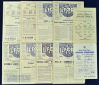 Ilford FC representative match programmes to include 1951/52 AFA v Cambridge University, Isthmian