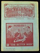 1936/37 Aston Villa v Blackburn Rovers Div. 2 match programme 21 November 1936; fair condition.