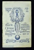 1921 FA Cup Final at Stamford bridge, Tottenham Hotspur v Wolverhampton Wanderers 23 April match