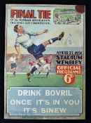 1931 FA Cup Final at Wembley Birmingham City v West Bromwich Albion 25 April 1931 match programme;