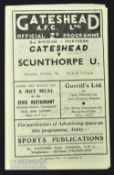1950/51 Gateshead v Scunthorpe Utd (1st league season) Div. 3 (N) 7 October 1950; good.