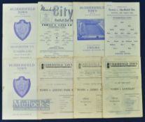 Selection of Huddersfield Town home programmes 1946/47 Barnsley (FAC), 1948/49 Derby County,