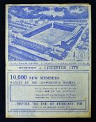 Pre-War Everton v Leicester City 1938/39 football programme 8 March 1939 Midweek issue in