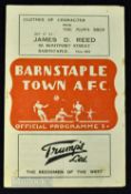 1951 Festival of Britain match programme Barnstaple Town v Torquay Utd 19 May 1951; fair/good